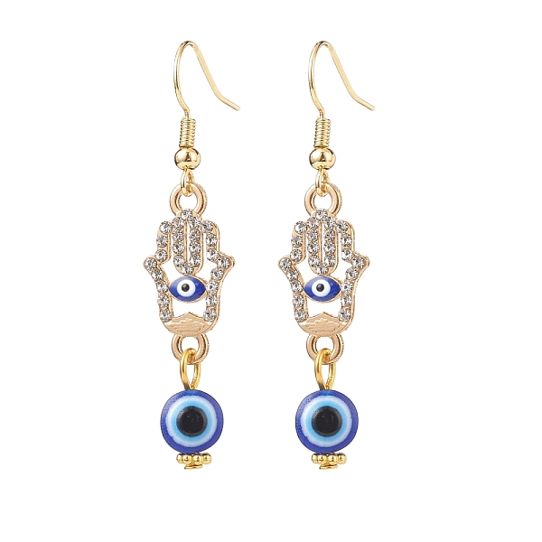 PandaHall Crystal Rhinestone Dangle Earrings with Enamel Evil Eye, Brass Drop Earrings with Resin Beaded for Women, Golden, Hamsa Hand..., Blue
PandaHall Crystal Rhinestone Dangle Earrings with Enamel Evil Eye, Brass Drop Earrings with Resin Beaded for Women, Golden, Hamsa Hand..., Blue