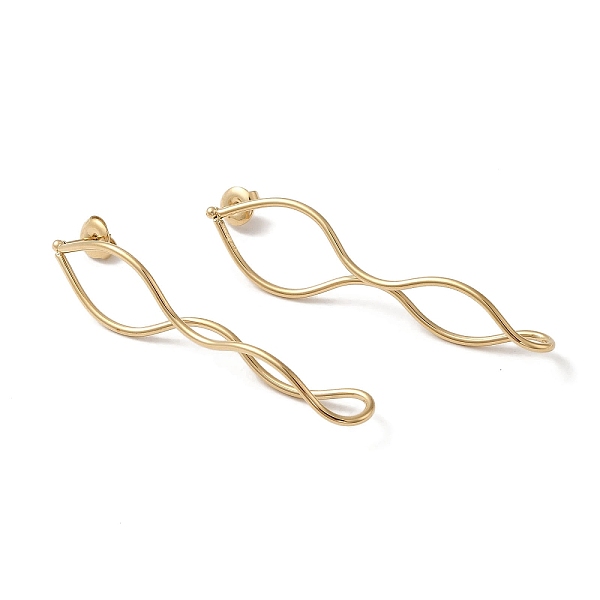 PandaHall 304 Stainless Steel Dangle Stud Earrings for Women, Real 18K Gold Plated, 57x14.5mm 304 Stainless Steel
PandaHall 304 Stainless Steel Dangle Stud Earrings for Women, Real 18K Gold Plated, 57x14.5mm 304 Stainless Steel