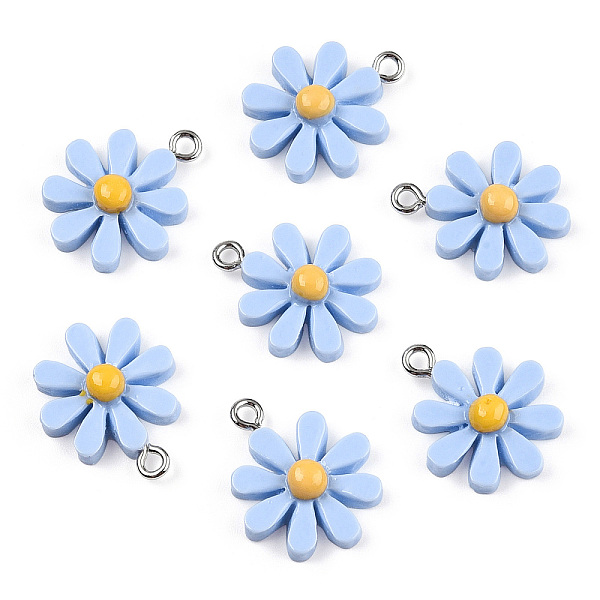 PandaHall Opaque Resin Pendants, Daisy Flower Charms, Light Sky Blue, 21x17x5.5mm, Hole: 2mm Resin Flower
PandaHall Opaque Resin Pendants, Daisy Flower Charms, Light Sky Blue, 21x17x5.5mm, Hole: 2mm Resin Flower