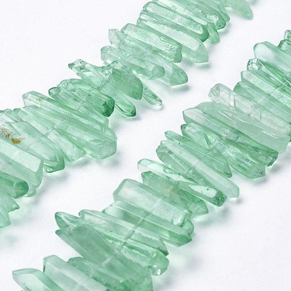 PandaHall Natural Quartz Crystal Points Beads Strands, Dyed, Nuggets, Pale Green, 15~30x4~8x4~7mm, Hole: 1mm, 8 inch Quartz Crystal Nuggets...
PandaHall Natural Quartz Crystal Points Beads Strands, Dyed, Nuggets, Pale Green, 15~30x4~8x4~7mm, Hole: 1mm, 8 inch Quartz Crystal Nuggets...