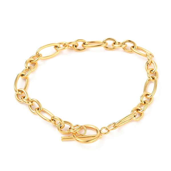 PandaHall Unisex Vacuum Plating 304 Stainless Steel Figaro Chain Bracelets, with Toggle Clasps, Golden, 8-1/2 inch(21.5cm) 304 Stainless...
PandaHall Unisex Vacuum Plating 304 Stainless Steel Figaro Chain Bracelets, with Toggle Clasps, Golden, 8-1/2 inch(21.5cm) 304 Stainless...