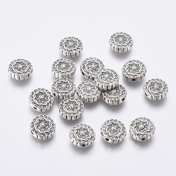 PandaHall Tibetan Style Alloy Beads, Lead Free & Cadmium Free, Flat Round, Antique Silver Color, 10x4mm, Hole: 1.5mm Alloy Flat Round
PandaHall Tibetan Style Alloy Beads, Lead Free & Cadmium Free, Flat Round, Antique Silver Color, 10x4mm, Hole: 1.5mm Alloy Flat Round