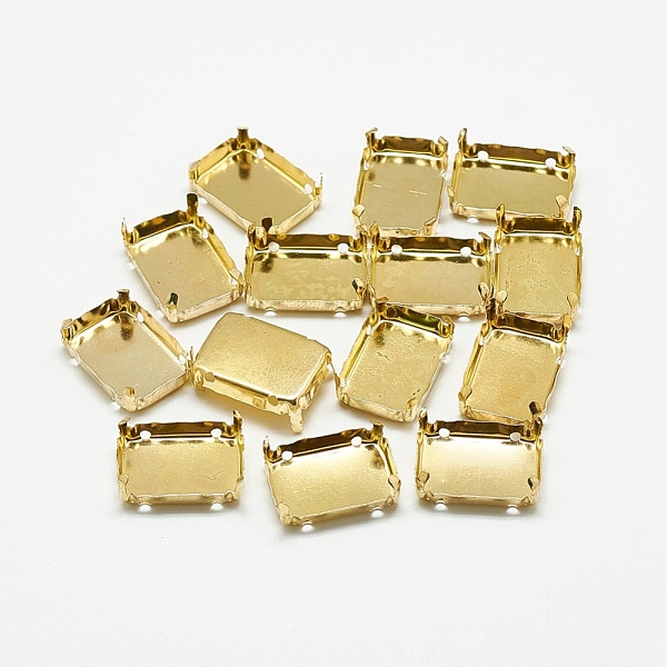 PandaHall 201 Stainless Steel Sew on Prong Settings, Claw Settings for Pointed Back Rhinestone, Rectangle, Golden, Tray: 17x12mm...
PandaHall 201 Stainless Steel Sew on Prong Settings, Claw Settings for Pointed Back Rhinestone, Rectangle, Golden, Tray: 17x12mm...