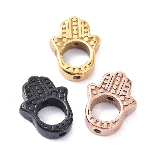 PandaHall Ion Plating(IP) 304 Stainless Steel Bead Frames, Hamsa Hand/Hand of Miriam, Mixed Color, 15x11.5x4mm, Hole: 1.2mm 304 Stainless...
PandaHall Ion Plating(IP) 304 Stainless Steel Bead Frames, Hamsa Hand/Hand of Miriam, Mixed Color, 15x11.5x4mm, Hole: 1.2mm 304 Stainless...