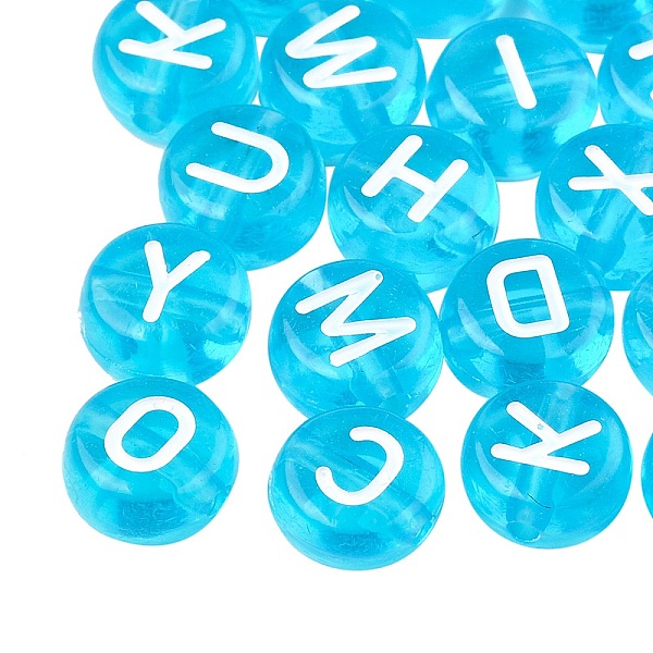 PandaHall Transparent Acrylic Beads, Flat Round with White Mixed Letters, Deep Sky Blue, 7x4mm, Hole: 1.5mm, about 1480pcs/200g Acrylic Flat...
PandaHall Transparent Acrylic Beads, Flat Round with White Mixed Letters, Deep Sky Blue, 7x4mm, Hole: 1.5mm, about 1480pcs/200g Acrylic Flat...