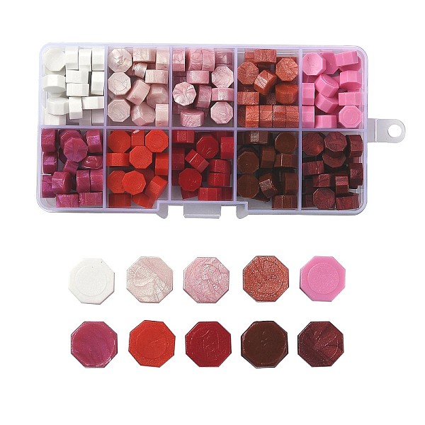 PandaHall Sealing Wax Particles, for Retro Seal Stamp, Octagon, Mixed Color, 9mm, 10 colors, 25pcs/color, 250pcs/box Wax None Multicolor
PandaHall Sealing Wax Particles, for Retro Seal Stamp, Octagon, Mixed Color, 9mm, 10 colors, 25pcs/color, 250pcs/box Wax None Multicolor
