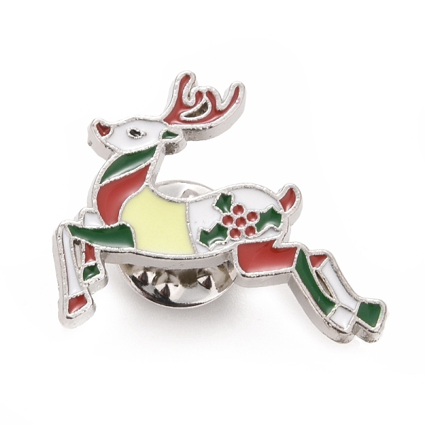 PandaHall Christmas Reindeer Enamel Pin, Alloy Badge for Backpack Clothes, Platinum, Colorful, 23x28x2mm Alloy+Enamel White
PandaHall Christmas Reindeer Enamel Pin, Alloy Badge for Backpack Clothes, Platinum, Colorful, 23x28x2mm Alloy+Enamel White