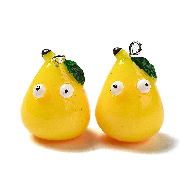 PandaHall Cartoon Opaque Resin Fruit Pendants, Funny Eye Pear Charms with Platinum Plated Iron Loops, Yellow, 28.5x19.5x19mm, Hole: 2mm...
PandaHall Cartoon Opaque Resin Fruit Pendants, Funny Eye Pear Charms with Platinum Plated Iron Loops, Yellow, 28.5x19.5x19mm, Hole: 2mm...