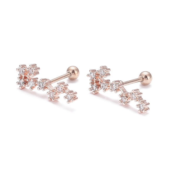PandaHall Brass Micro Pave Clear Cubic Zirconia Stud Earrings, with 304 Stainless Steel Pin and Ear Nut, Constellation/Zodiac Sign, Rose...
PandaHall Brass Micro Pave Clear Cubic Zirconia Stud Earrings, with 304 Stainless Steel Pin and Ear Nut, Constellation/Zodiac Sign, Rose...