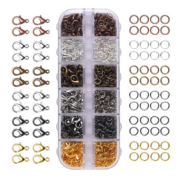 PandaHall Alloy Lobster Claw Clasps and Iron Open Jump Rings, Antique Bronze & Gunmetal & Golden & Red Copper & Silver & Platinum, 12x6mm...
PandaHall Alloy Lobster Claw Clasps and Iron Open Jump Rings, Antique Bronze & Gunmetal & Golden & Red Copper & Silver & Platinum, 12x6mm...