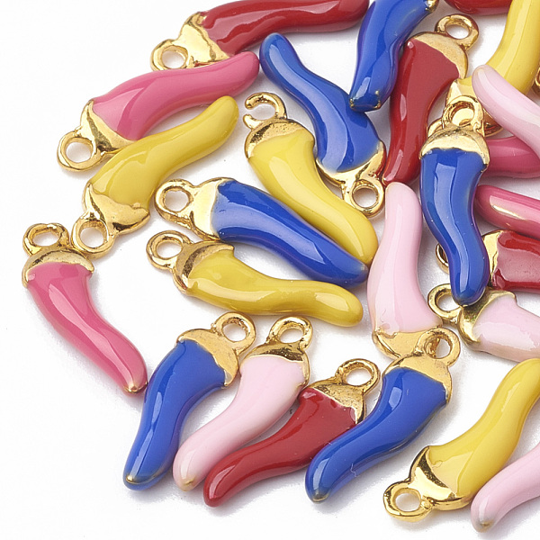 PandaHall Brass Charms, Enamelled Sequins, Raw(Unplated), Hot Horn of Plenty/Italian Horn Cornicello Charms, Mixed Color, 15x4.5x2.5mm, Hole..., Multicolor
PandaHall Brass Charms, Enamelled Sequins, Raw(Unplated), Hot Horn of Plenty/Italian Horn Cornicello Charms, Mixed Color, 15x4.5x2.5mm, Hole..., Multicolor