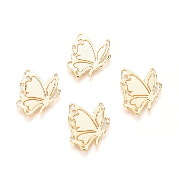 PandaHall Brass Filigree Joiners Links, Long-Lasting Plated, Butterfly, Real 18K Gold Plated, 20x15x0.7mm, Hole: 0.8mm Brass Butterfly
PandaHall Brass Filigree Joiners Links, Long-Lasting Plated, Butterfly, Real 18K Gold Plated, 20x15x0.7mm, Hole: 0.8mm Brass Butterfly