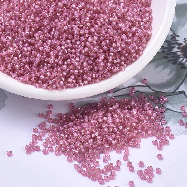 PandaHall MIYUKI Round Rocailles Beads, Japanese Seed Beads, 11/0, (RR556) Dyed Rose Silverlined Alabaster, 2x1.3mm, Hole: 0.8mm, about..., Purple
PandaHall MIYUKI Round Rocailles Beads, Japanese Seed Beads, 11/0, (RR556) Dyed Rose Silverlined Alabaster, 2x1.3mm, Hole: 0.8mm, about..., Purple