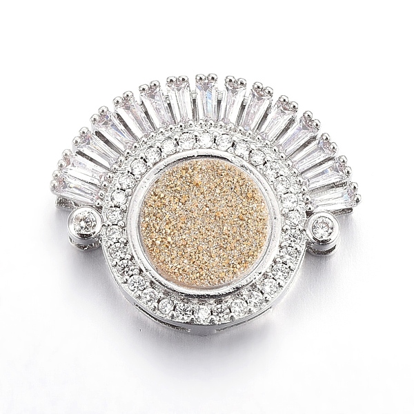 PandaHall Brass Micro Pave Cubic Zirconia Slide Charms, with Resin, Flat Round & Arch, Platinum, Light Goldenrod Yellow, 22.5x27.5x9mm, Hole...
PandaHall Brass Micro Pave Cubic Zirconia Slide Charms, with Resin, Flat Round & Arch, Platinum, Light Goldenrod Yellow, 22.5x27.5x9mm, Hole...