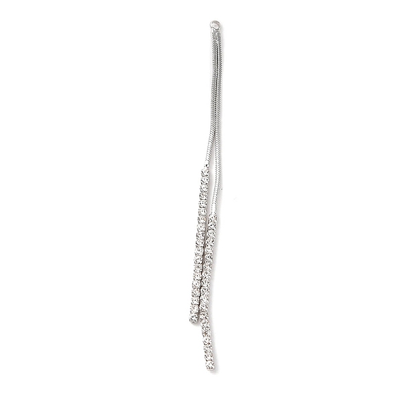 PandaHall Brass Micro Pave Clear Cubic Zirconia Big Pendants, Tassel, Platinum, 74x2x1mm, Hole: 1.6mm Brass+Cubic Zirconia Others Clear
PandaHall Brass Micro Pave Clear Cubic Zirconia Big Pendants, Tassel, Platinum, 74x2x1mm, Hole: 1.6mm Brass+Cubic Zirconia Others Clear