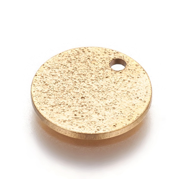 PandaHall Ion Plating(IP) 304 Stainless Steel Textured Pendants, Flat Round, Golden, 10x1mm, Hole: 1.2mm 304 Stainless Steel Flat Round
PandaHall Ion Plating(IP) 304 Stainless Steel Textured Pendants, Flat Round, Golden, 10x1mm, Hole: 1.2mm 304 Stainless Steel Flat Round
