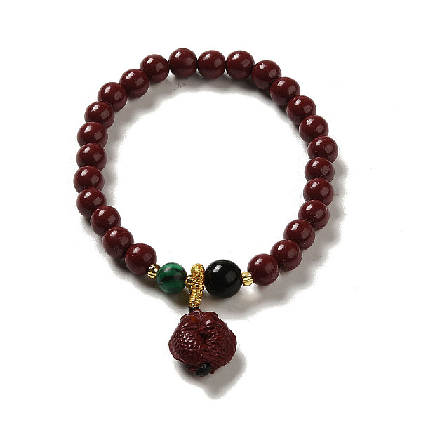 PandaHall 6mm Round Cinnabar Mala Stretch Bracelets, with Synthetic Malachite and Natural Agate, Fish, Inner Diameter: 2 inch(4.95~5.1cm)...
PandaHall 6mm Round Cinnabar Mala Stretch Bracelets, with Synthetic Malachite and Natural Agate, Fish, Inner Diameter: 2 inch(4.95~5.1cm)...