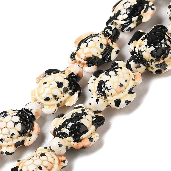 PandaHall Synthetic Turquoise Dyed Beads Strands, Fuel Injection Effect, Sea Turtle, Black, 17~18x14~14.5x7mm, Hole: 1.6mm, about...
PandaHall Synthetic Turquoise Dyed Beads Strands, Fuel Injection Effect, Sea Turtle, Black, 17~18x14~14.5x7mm, Hole: 1.6mm, about...