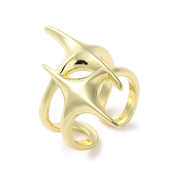 PandaHall Brass Star Open Cuff Ring for Women, Golden, Adjustable, 34mm Brass Star
PandaHall Brass Star Open Cuff Ring for Women, Golden, Adjustable, 34mm Brass Star