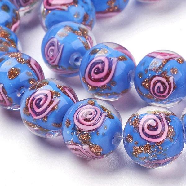 PandaHall Handmade Gold Sand Lampwork Beads Strands, Round, Vortex Pattern, Dodger Blue, 12mm, Hole: 2mm, 30pcs/strand, 13.18 inch Lampwork...
PandaHall Handmade Gold Sand Lampwork Beads Strands, Round, Vortex Pattern, Dodger Blue, 12mm, Hole: 2mm, 30pcs/strand, 13.18 inch Lampwork...