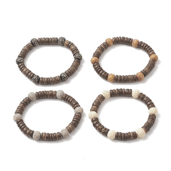 PandaHall Painted Natural Wood & Coconut Beaded Stretch Bracelet for Men Women, Mixed Color, Inner Diameter: 2 inch(5.2cm) Wood Multicolor
PandaHall Painted Natural Wood & Coconut Beaded Stretch Bracelet for Men Women, Mixed Color, Inner Diameter: 2 inch(5.2cm) Wood Multicolor