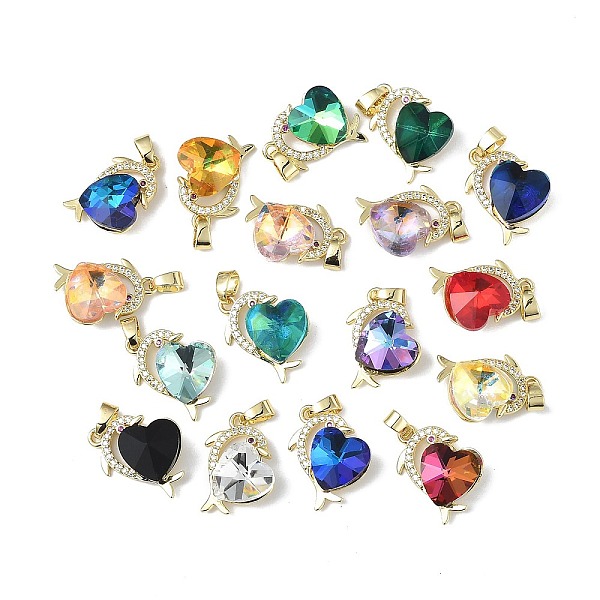 PandaHall Real 18K Gold Plated Rack Plating Brass Micro Pave Clear Cubic Zirconia Pendants, with Glass, Long-Lasting Plated, Cadmium Free &..., Multicolor
PandaHall Real 18K Gold Plated Rack Plating Brass Micro Pave Clear Cubic Zirconia Pendants, with Glass, Long-Lasting Plated, Cadmium Free &..., Multicolor