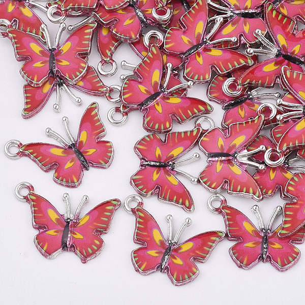 PandaHall Printed Alloy Pendants, with Enamel, Butterfly, Platinum, Deep Pink, 14x20.5x1.5mm, Hole: 1.6mm Alloy+Enamel Butterfly Pink
PandaHall Printed Alloy Pendants, with Enamel, Butterfly, Platinum, Deep Pink, 14x20.5x1.5mm, Hole: 1.6mm Alloy+Enamel Butterfly Pink