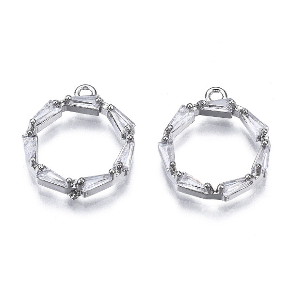 PandaHall Brass Inlaid Clear Cubic Zirconia Pendants, Ring, Platinum, 16x14x3mm, Hole: 1.4mm Brass+Cubic Zirconia Ring Clear
PandaHall Brass Inlaid Clear Cubic Zirconia Pendants, Ring, Platinum, 16x14x3mm, Hole: 1.4mm Brass+Cubic Zirconia Ring Clear