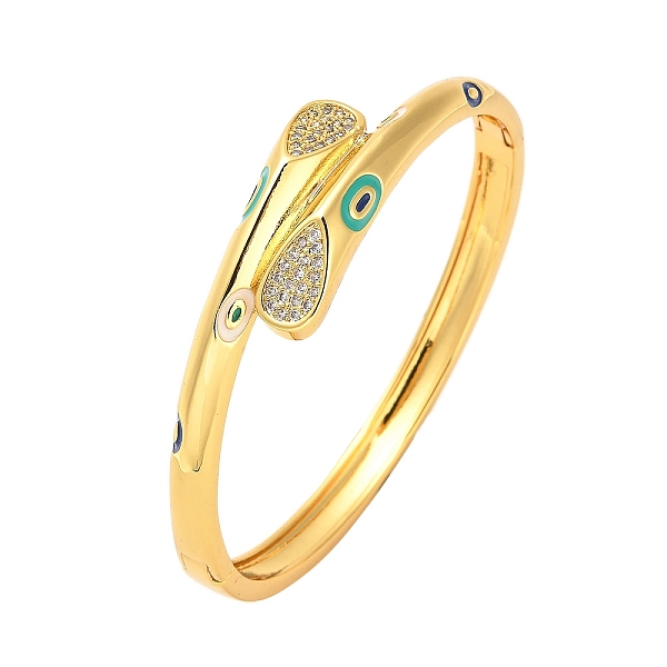 PandaHall Brass Micro Pave Clear Cubic Zirconia Eye Enamel Bangles for Women, Real 18K Gold Plated, 1/4~1/2 inch(0.55~1.35cm), Inner...
PandaHall Brass Micro Pave Clear Cubic Zirconia Eye Enamel Bangles for Women, Real 18K Gold Plated, 1/4~1/2 inch(0.55~1.35cm), Inner...