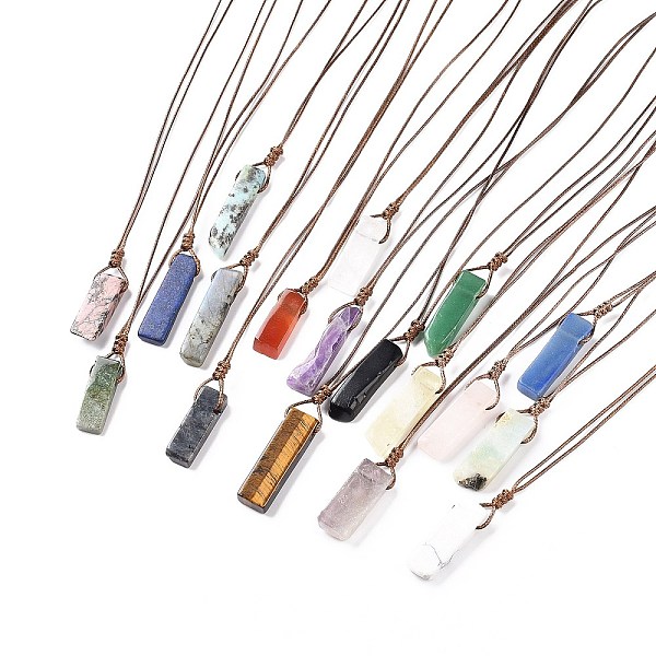 PandaHall Natural Mixed Gemstone Nugget Pendant Necklace with Waxed Cord for Women, 33.86~38.98 inch(86~99cm) Mixed Stone
PandaHall Natural Mixed Gemstone Nugget Pendant Necklace with Waxed Cord for Women, 33.86~38.98 inch(86~99cm) Mixed Stone