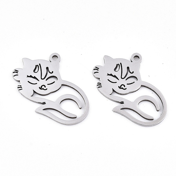 PandaHall 201 Stainless Steel Pendants, Laser Cut, Cat, Stainless Steel Color, 16.5x21.5x0.9mm, Hole: 1.5mm 201 Stainless Steel Cat Shape
PandaHall 201 Stainless Steel Pendants, Laser Cut, Cat, Stainless Steel Color, 16.5x21.5x0.9mm, Hole: 1.5mm 201 Stainless Steel Cat Shape