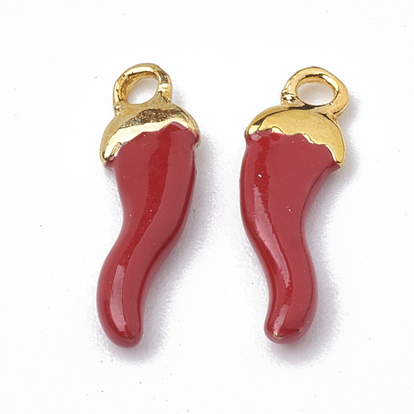 PandaHall Brass Charms, Enamelled Sequins, Unplated, Hot Horn of Plenty/Italian Horn Cornicello Charms, Red, 15x4.5x2.5mm, Hole: 1mm...
PandaHall Brass Charms, Enamelled Sequins, Unplated, Hot Horn of Plenty/Italian Horn Cornicello Charms, Red, 15x4.5x2.5mm, Hole: 1mm...
