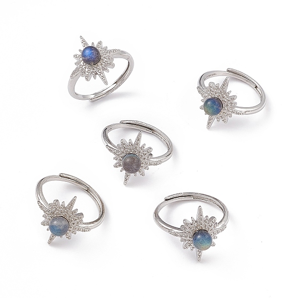 PandaHall Sun Natural Labradorite Adjustable Rings, Platinum Tone Brass Jewelry for Women, 2mm, Inner Diameter: 17mm Labradorite
PandaHall Sun Natural Labradorite Adjustable Rings, Platinum Tone Brass Jewelry for Women, 2mm, Inner Diameter: 17mm Labradorite