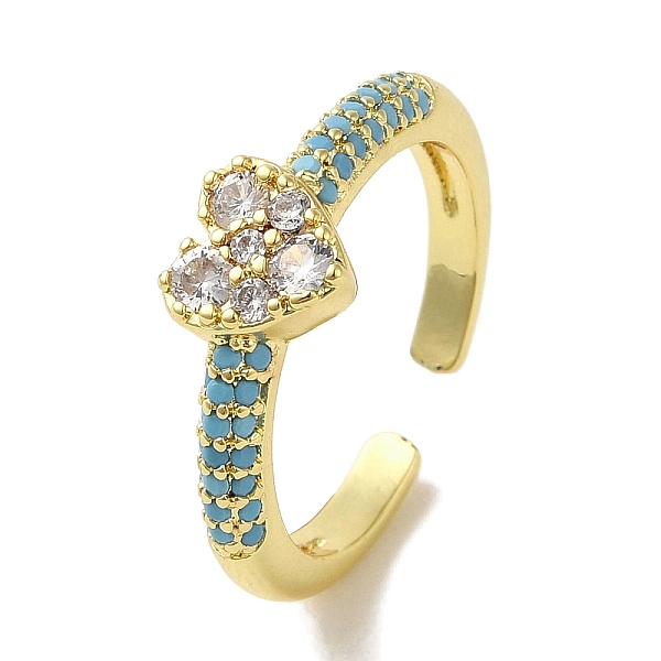 PandaHall Rack Plating Brass Micro Pave Cubic Zirconia Cuff Rings, Long-Lasting Plated, Lead Free & Cadmium Free, Heart, Sky Blue...
PandaHall Rack Plating Brass Micro Pave Cubic Zirconia Cuff Rings, Long-Lasting Plated, Lead Free & Cadmium Free, Heart, Sky Blue...
