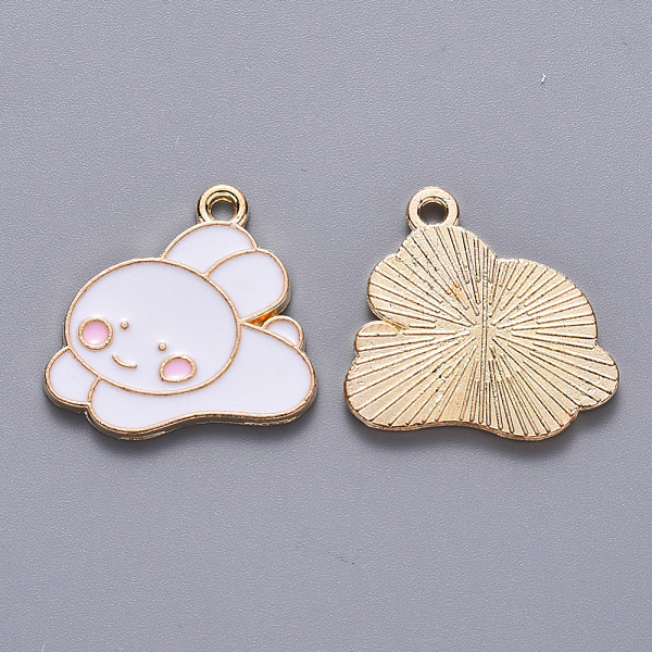 PandaHall Alloy Enamel Pendants, Rabbit, Light Gold, White, 20x21.5x1.5mm, Hole: 1.8mm Alloy+Enamel Rabbit White
PandaHall Alloy Enamel Pendants, Rabbit, Light Gold, White, 20x21.5x1.5mm, Hole: 1.8mm Alloy+Enamel Rabbit White