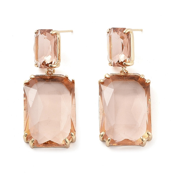PandaHall Glass Rectangle Dangle Stud Earrings, Light Gold Brass Earrings, PeachPuff, 45x18mm Glass Rectangle Brown
PandaHall Glass Rectangle Dangle Stud Earrings, Light Gold Brass Earrings, PeachPuff, 45x18mm Glass Rectangle Brown