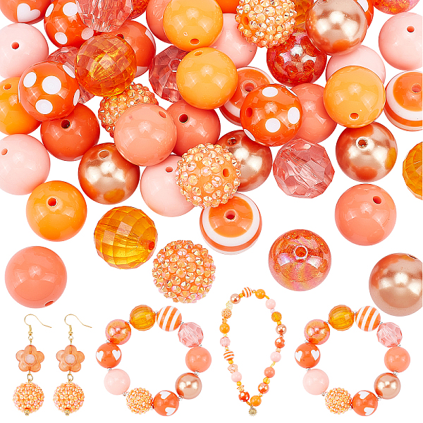 PandaHall PH 20mm Bubblegum Beads 50pcs Chunky Beads Orange Acrylic Beads Large Rhinestone Pearl Beads Loose Beads for Halloween Garland...
PandaHall PH 20mm Bubblegum Beads 50pcs Chunky Beads Orange Acrylic Beads Large Rhinestone Pearl Beads Loose Beads for Halloween Garland...