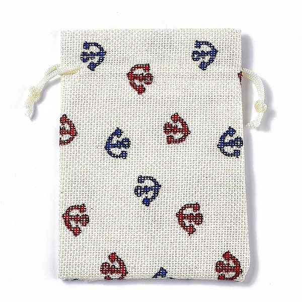 PandaHall Burlap Packing Pouches Drawstring Bags, Rectangle, Floral White, Anchor & Helm, 13.5~14x10x0.35cm Burlap Anchor & Helm
PandaHall Burlap Packing Pouches Drawstring Bags, Rectangle, Floral White, Anchor & Helm, 13.5~14x10x0.35cm Burlap Anchor & Helm