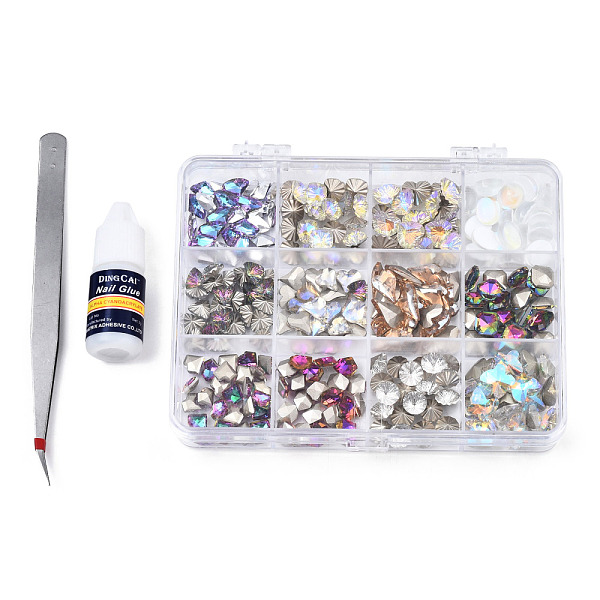 PandaHall Nail Art Sets, with K9 Glass Cabochons, with Nail Glue and Tweezers, Mixed Shapes, Mixed Color, 135x9.5x5mm Glass Mixed Shapes..., Multicolor
PandaHall Nail Art Sets, with K9 Glass Cabochons, with Nail Glue and Tweezers, Mixed Shapes, Mixed Color, 135x9.5x5mm Glass Mixed Shapes..., Multicolor