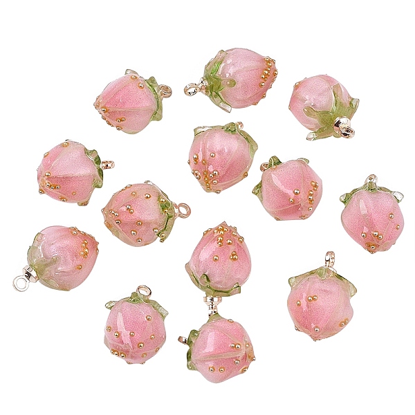 PandaHall Handmade Flower Epoxy Resin Pendants, with Brass Peg Bails and Glass Micro Beads, Bud, Golden, Pink, 14~15x9~10x9~10mm, Hole...
PandaHall Handmade Flower Epoxy Resin Pendants, with Brass Peg Bails and Glass Micro Beads, Bud, Golden, Pink, 14~15x9~10x9~10mm, Hole...