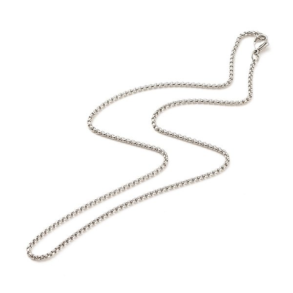 PandaHall 304 Stainless Steel Box Chains Necklace for Women, Stainless Steel Color, 17.72 inch(45cm) 304 Stainless Steel
PandaHall 304 Stainless Steel Box Chains Necklace for Women, Stainless Steel Color, 17.72 inch(45cm) 304 Stainless Steel