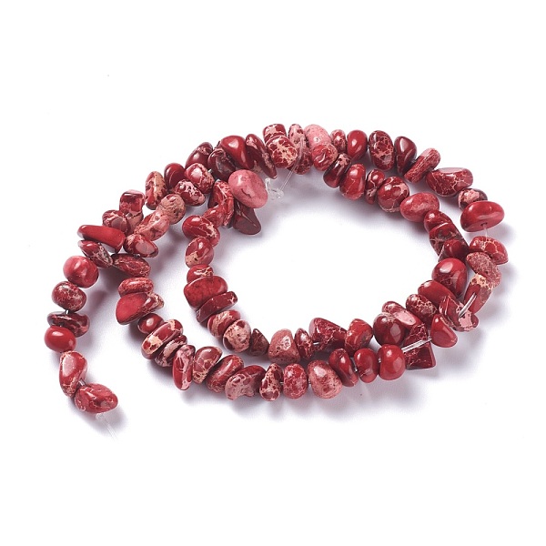 PandaHall Natural Imperial Jasper Bead Strands, Dyed, Chips, Red, 6~10x5~8x4~6mm, Hole: 1.2mm, about 79pcs/strand, 15.75 inch(40cm) Imperial...
PandaHall Natural Imperial Jasper Bead Strands, Dyed, Chips, Red, 6~10x5~8x4~6mm, Hole: 1.2mm, about 79pcs/strand, 15.75 inch(40cm) Imperial...