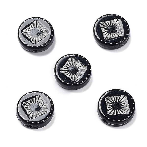 PandaHall Opaque Acrylic Beads, Metal Enlaced, Flat Round with Rhombus Pattern, Black, 15~15.5x4.5~5mm, Hole: 1.8mm, about 606pcs/500g...
PandaHall Opaque Acrylic Beads, Metal Enlaced, Flat Round with Rhombus Pattern, Black, 15~15.5x4.5~5mm, Hole: 1.8mm, about 606pcs/500g...