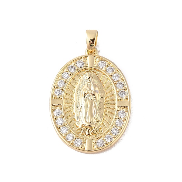 PandaHall Brass Cubic Zirconia Pendants, Long-Lasting Plated, Oval with Holy Virgin Charms, Golden, Clear, 32x24x3mm, Hole: 6x5mm...
PandaHall Brass Cubic Zirconia Pendants, Long-Lasting Plated, Oval with Holy Virgin Charms, Golden, Clear, 32x24x3mm, Hole: 6x5mm...