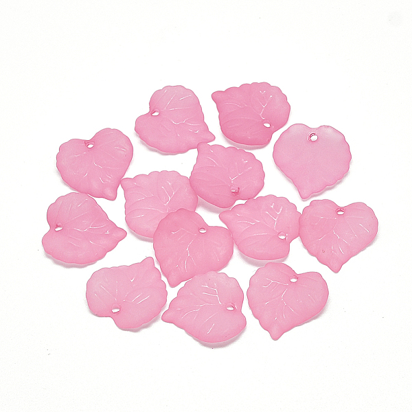 PandaHall Transparent Acrylic Pendants, Frosted, Leaf, Dyed, Pink, 16x15x2mm, Hole: 1.2mm, about 1650pcs/500g Acrylic Leaf Pink
PandaHall Transparent Acrylic Pendants, Frosted, Leaf, Dyed, Pink, 16x15x2mm, Hole: 1.2mm, about 1650pcs/500g Acrylic Leaf Pink