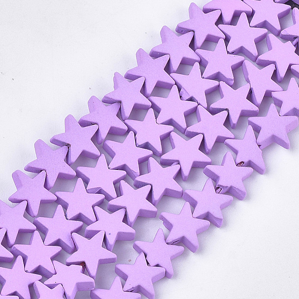 PandaHall Spray Painted Non-magnetic Synthetic Hematite Beads Strands, Star, Lilac, 9x9x2.5mm, Hole: 0.8mm, about 59~60pcs/strand, 15.5 inch..., Purple
PandaHall Spray Painted Non-magnetic Synthetic Hematite Beads Strands, Star, Lilac, 9x9x2.5mm, Hole: 0.8mm, about 59~60pcs/strand, 15.5 inch..., Purple