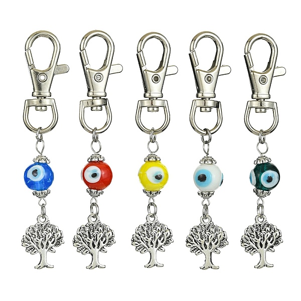 PandaHall Alloy Tree of Life Pendant Decorations, Handmade Evil Eye Lampwork Beads and Lobster Claw Clasps Charms, Mixed Color, 90mm Alloy..., Multicolor
PandaHall Alloy Tree of Life Pendant Decorations, Handmade Evil Eye Lampwork Beads and Lobster Claw Clasps Charms, Mixed Color, 90mm Alloy..., Multicolor