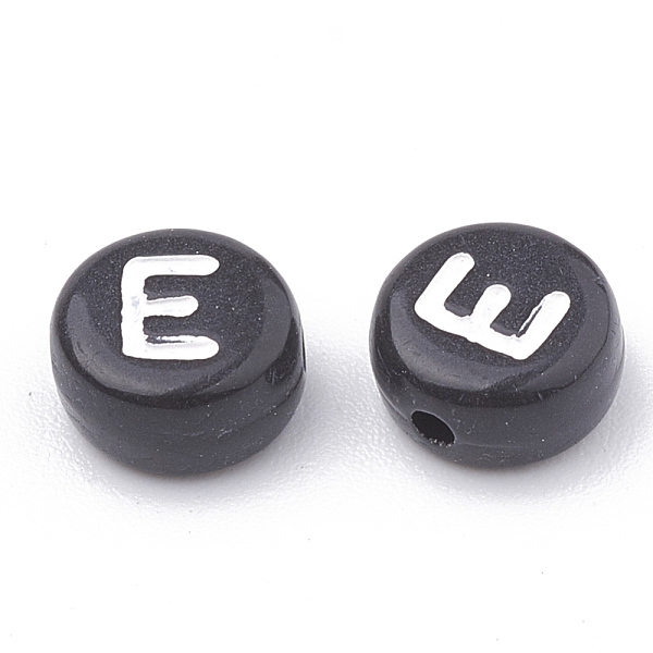 PandaHall Opaque Acrylic Beads, Horizontal Hole, Alphabet Style, Flat Round, Letter.E, 7x4mm, Hole: 1.5mm, about 3700pcs/500g Acrylic Letter..., Black
PandaHall Opaque Acrylic Beads, Horizontal Hole, Alphabet Style, Flat Round, Letter.E, 7x4mm, Hole: 1.5mm, about 3700pcs/500g Acrylic Letter..., Black