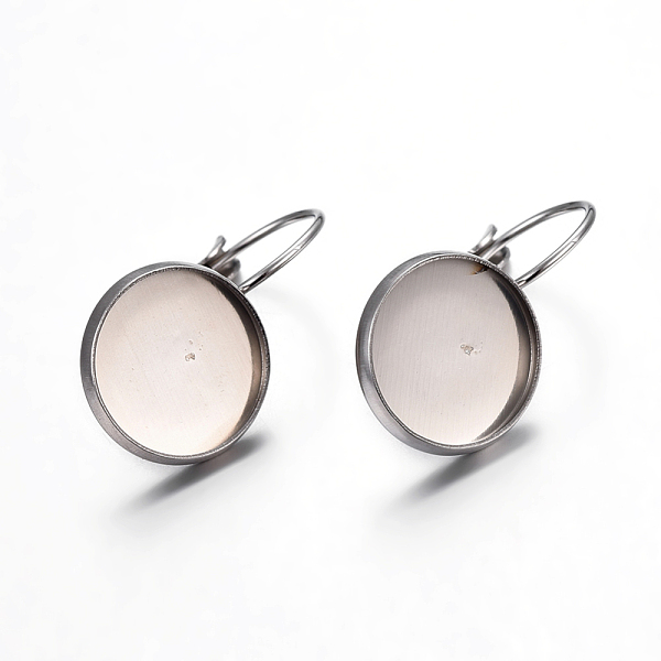 PandaHall 304 Stainless Steel Leverback Earring Settings, Flat Round, Stainless Steel Color, Tray: 12mm, 21~25x14x11~14mm, Pin: 0.7mm 304...
PandaHall 304 Stainless Steel Leverback Earring Settings, Flat Round, Stainless Steel Color, Tray: 12mm, 21~25x14x11~14mm, Pin: 0.7mm 304...