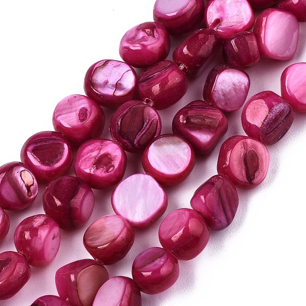PandaHall Natural Freshwater Shell Beads Strands, Dyed, Nuggets, Camellia, 6~7x5~7x2~7mm, Hole: 0.8mm, about 58~62pcs/strand, 14.57~15.35..., Pink
PandaHall Natural Freshwater Shell Beads Strands, Dyed, Nuggets, Camellia, 6~7x5~7x2~7mm, Hole: 0.8mm, about 58~62pcs/strand, 14.57~15.35..., Pink